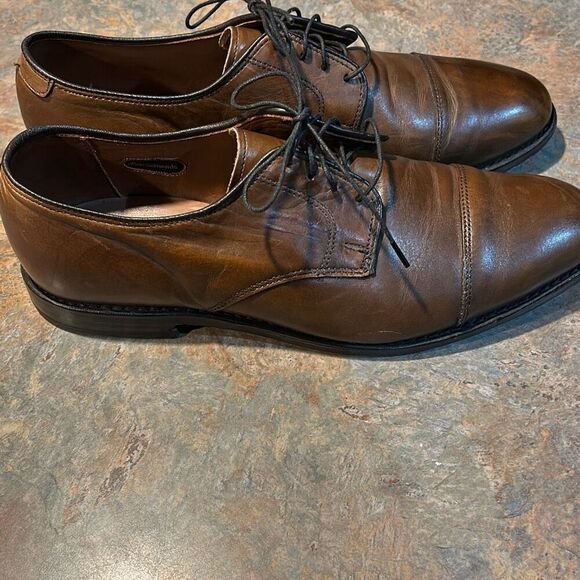 Allen Edmonds Lexington Brown Leather Captoe Derby Loafers Sz 9 - Picture 6 of 13